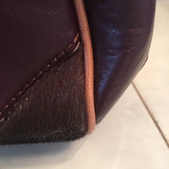 Designer Brown and Yellow Leather Shoulder Bag By PEUTCH OF PARIS - Picture 3 of 8